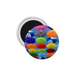 Color Umbrella Blue Sky Red Pink Grey And Green Folding Umbrella Painting 1 75  Magnets