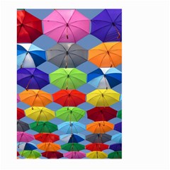 Color Umbrella Blue Sky Red Pink Grey And Green Folding Umbrella Painting Large Garden Flag (two Sides) by Nexatart