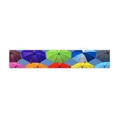 Color Umbrella Blue Sky Red Pink Grey And Green Folding Umbrella Painting Flano Scarf (mini) by Nexatart