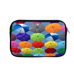 Color Umbrella Blue Sky Red Pink Grey And Green Folding Umbrella Painting Apple Macbook Pro 13  Zipper Case