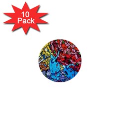 Colorful Graffiti Art 1  Mini Buttons (10 Pack)  by Nexatart