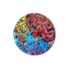 Colorful Graffiti Art Magnet 3  (round)