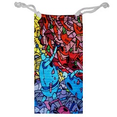 Colorful Graffiti Art Jewelry Bag by Nexatart