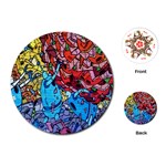 Colorful Graffiti Art Playing Cards (Round)  Front