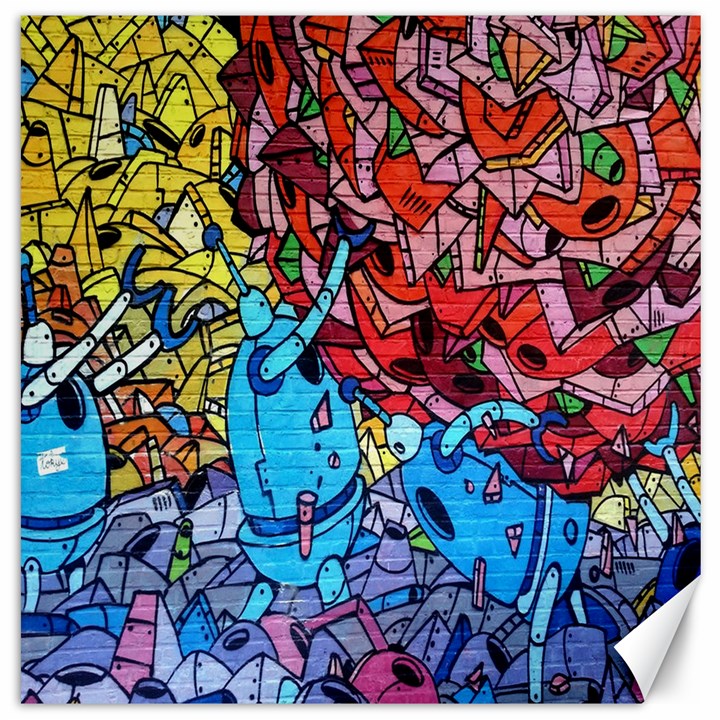 Colorful Graffiti Art Canvas 16  x 16  