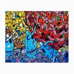 Colorful Graffiti Art Small Glasses Cloth (2-side) by Nexatart