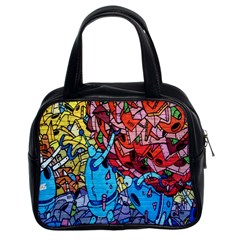 Colorful Graffiti Art Classic Handbags (2 Sides)