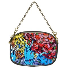 Colorful Graffiti Art Chain Purses (two Sides)  by Nexatart