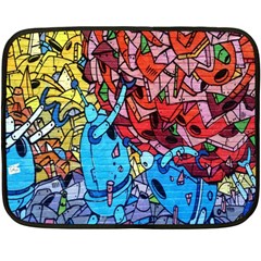 Colorful Graffiti Art Double Sided Fleece Blanket (mini)  by Nexatart