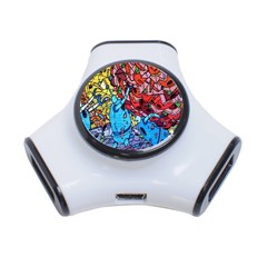 Colorful Graffiti Art 3-port Usb Hub