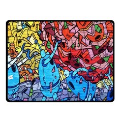 Colorful Graffiti Art Double Sided Fleece Blanket (small)  by Nexatart