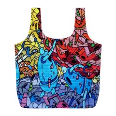 Colorful Graffiti Art Full Print Recycle Bags (l)  by Nexatart