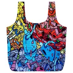 Colorful Graffiti Art Full Print Recycle Bags (l)  by Nexatart