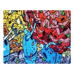 Colorful Graffiti Art Double Sided Flano Blanket (large)  by Nexatart