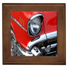 Classic Car Red Automobiles Framed Tiles by Nexatart