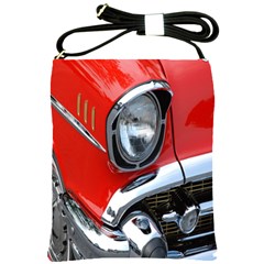 Classic Car Red Automobiles Shoulder Sling Bags by Nexatart