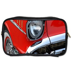 Classic Car Red Automobiles Toiletries Bags by Nexatart