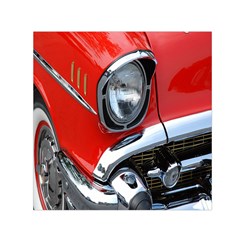 Classic Car Red Automobiles Small Satin Scarf (square) by Nexatart