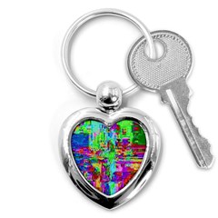 Compression Pattern Generator Key Chains (heart)  by Nexatart