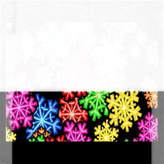 Colourful Snowflake Wallpaper Pattern Rectangular Jigsaw Puzzl by Nexatart