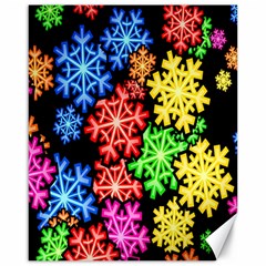 Colourful Snowflake Wallpaper Pattern Canvas 16  X 20  