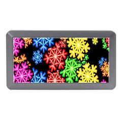 Colourful Snowflake Wallpaper Pattern Memory Card Reader (mini) by Nexatart