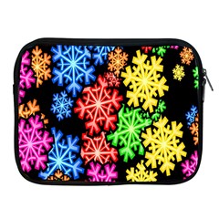 Colourful Snowflake Wallpaper Pattern Apple Ipad 2/3/4 Zipper Cases