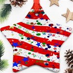 Confetti Star Parade Usa Lines Ornament (Star) Front