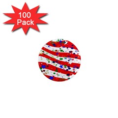 Confetti Star Parade Usa Lines 1  Mini Magnets (100 pack) 