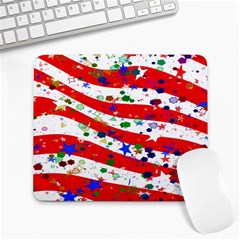 Confetti Star Parade Usa Lines Large Mousepads by Nexatart