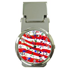 Confetti Star Parade Usa Lines Money Clip Watches