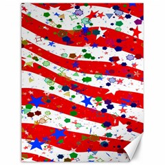 Confetti Star Parade Usa Lines Canvas 12  x 16  