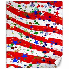 Confetti Star Parade Usa Lines Canvas 20  X 24   by Nexatart