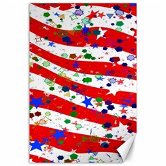 Confetti Star Parade Usa Lines Canvas 24  x 36 