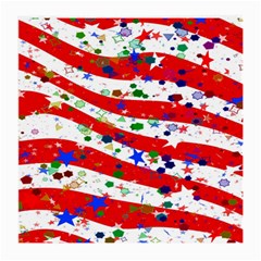 Confetti Star Parade Usa Lines Medium Glasses Cloth by Nexatart