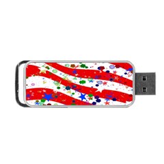 Confetti Star Parade Usa Lines Portable USB Flash (One Side)