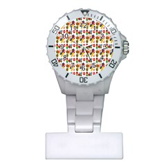 Construction Pattern Background Plastic Nurses Watch by Nexatart