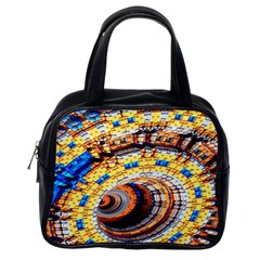 Complex Fractal Chaos Grid Clock Classic Handbags (one Side) by Nexatart