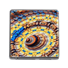 Complex Fractal Chaos Grid Clock Memory Card Reader (square) by Nexatart