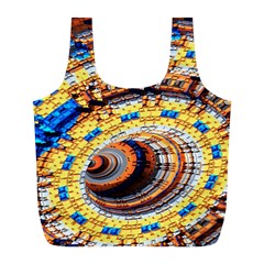 Complex Fractal Chaos Grid Clock Full Print Recycle Bags (l)  by Nexatart