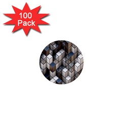 Cube Design Background Modern 1  Mini Buttons (100 Pack) 