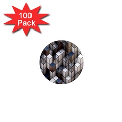 Cube Design Background Modern 1  Mini Magnets (100 Pack) 