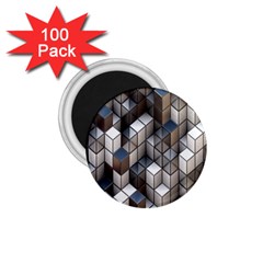 Cube Design Background Modern 1 75  Magnets (100 Pack) 