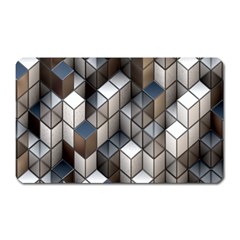 Cube Design Background Modern Magnet (rectangular)