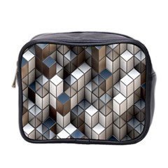 Cube Design Background Modern Mini Toiletries Bag 2-side by Nexatart