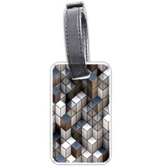 Cube Design Background Modern Luggage Tags (one Side) 