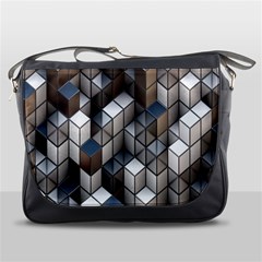 Cube Design Background Modern Messenger Bags