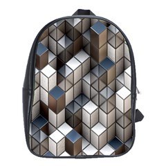 Cube Design Background Modern School Bags (xl)  by Nexatart