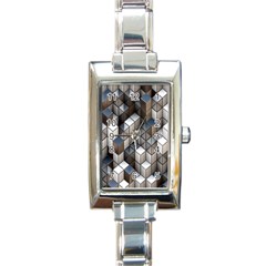 Cube Design Background Modern Rectangle Italian Charm Watch