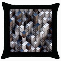 Cube Design Background Modern Throw Pillow Case (black) by Nexatart